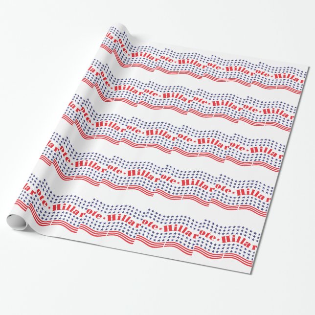 Papier Cadeau vote pour hillary (Déroulé)