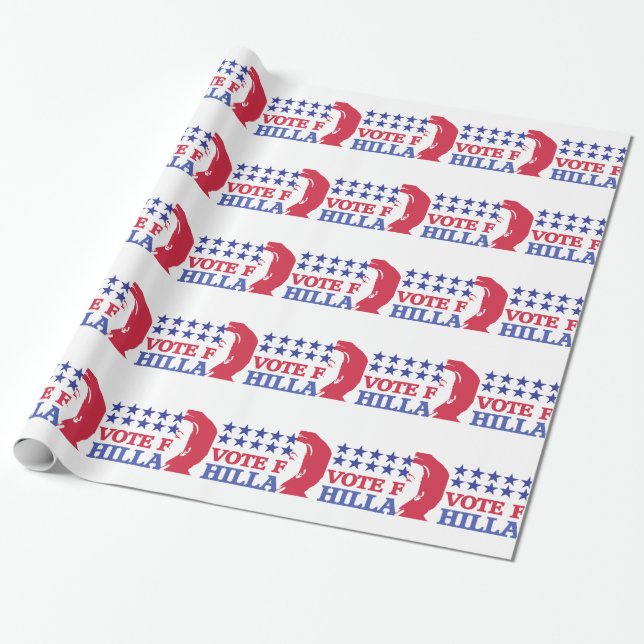 Papier Cadeau vote pour hillary (Déroulé)