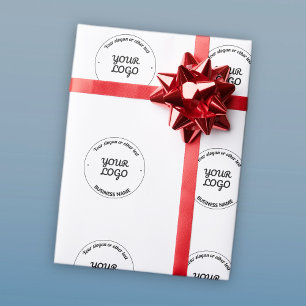 Papier Cadeau Votre logo avec un slogan et un nom d'entreprise m