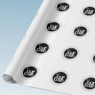 Papier Cadeau Votre logo d'entreprise et texte éditable moderne