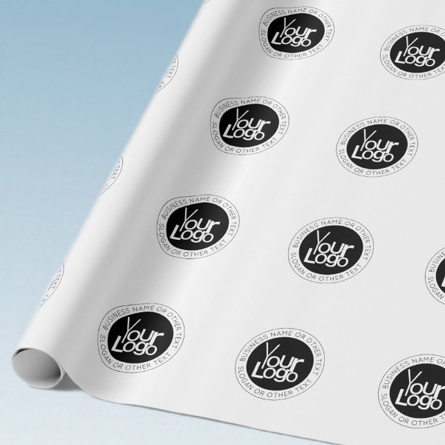 Papier Cadeau Votre logo d'entreprise et texte éditable moderne  (Créateur téléchargé)