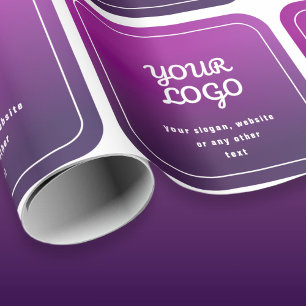 Papier Cadeau Votre logo et lumière élégante à Ombre violet fonc