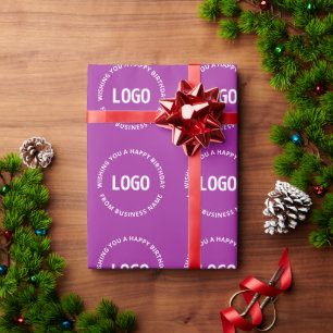 Papier Cadeau Votre logo et texte personnalisé   Joyeux annivers