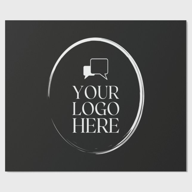 Papier Cadeau Votre logo ici moderne (Plat)