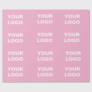 Papier Cadeau Votre logo ici Texte de nom personnalisé Moderne e