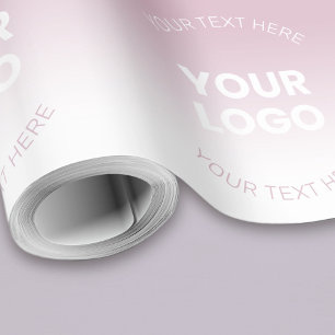 Papier Cadeau Votre logo Ombré moderne rose poussiéreux et bla