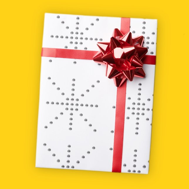 Papier Cadeau Votre logo ou toute image téléchargée | Motif en é (Créateur téléchargé)