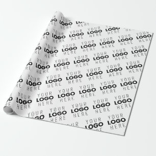 Papier Cadeau Votre logo simple motif diagonal répétitif