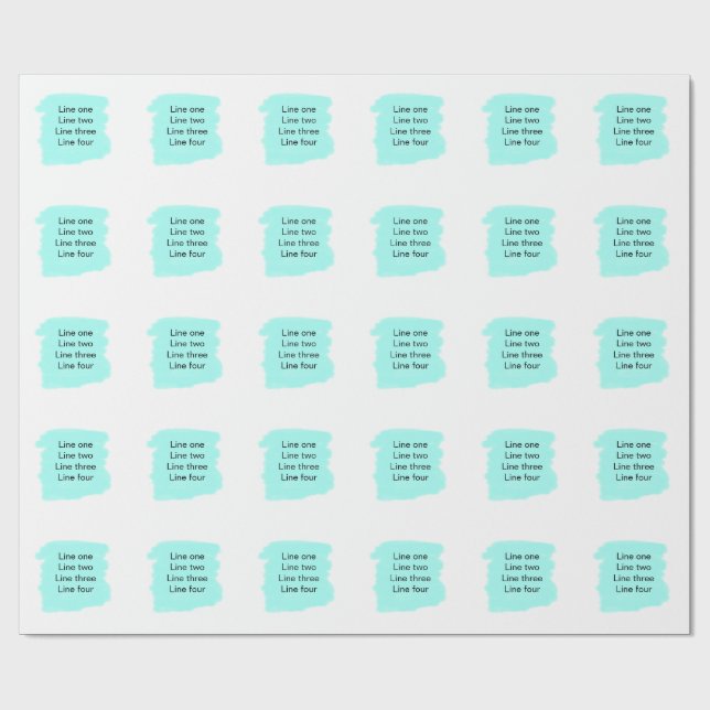 Papier Cadeau Votre message ici ajoutez le nom de texte monogram (Plat)