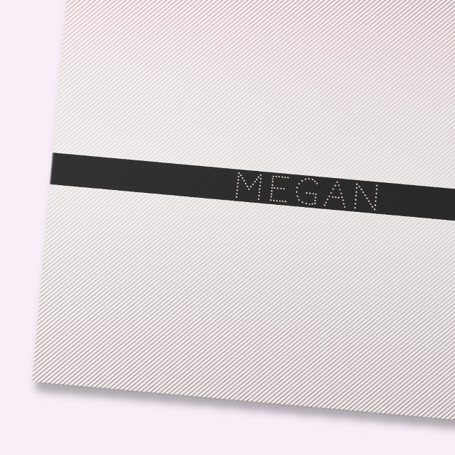 Papier Cadeau Votre nom | Blanc fin et Rose subtil Ombre Stripes (Créateur téléchargé)