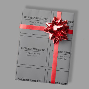 Papier Cadeau Votre nom d'entreprise ou marque, etc. gris foncé