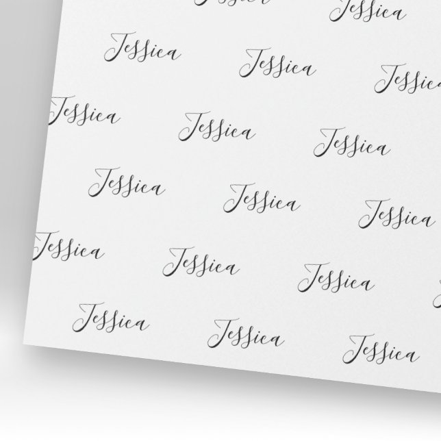 Papier Cadeau Votre nom | Écriture élégante (Créateur téléchargé)