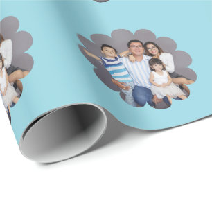 Papier Cadeau Votre photo personnalisée dans une fleur