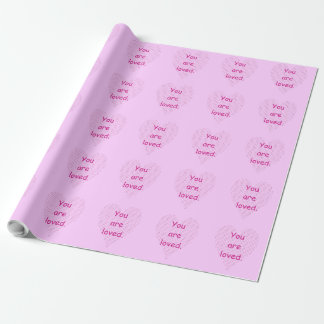 Papier Cadeau Vous êtes aimé Pointillisme Coeurs Envelopper Papi