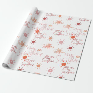 Papier Cadeau Vous êtes mon soleil en rouge