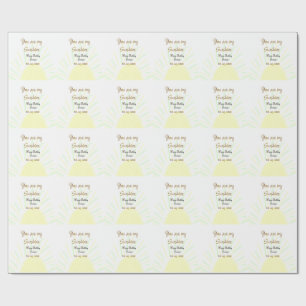 Papier Cadeau Vous êtes mon soleil jaune pastel anniversaire ajo
