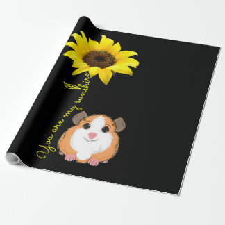Papier Cadeau Vous Êtes Mon Sunshine Tournesol Guinée Pig Maman
