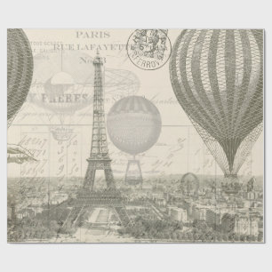 Papier Cadeau Voyage de ballon de Paris