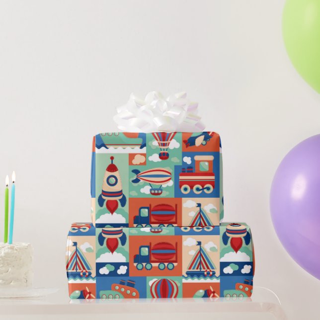 Papier Cadeau Voyage des enfants  (Cadeaux de fête)