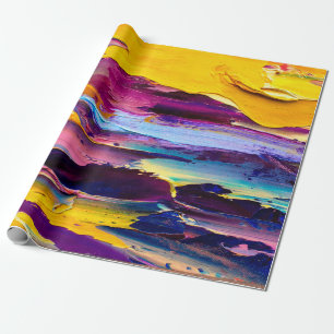 Papier Cadeau Vue de fermeture d'une palette de peinture à l'hui