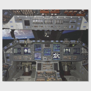 Papier Cadeau Vue de la Terre en orbite depuis le cockpit de la 