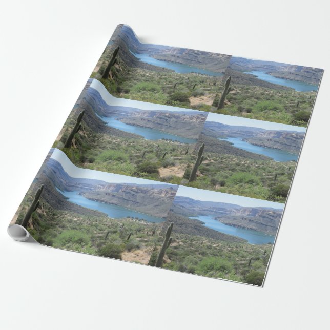 Papier Cadeau Vue du lac Apache (Déroulé)