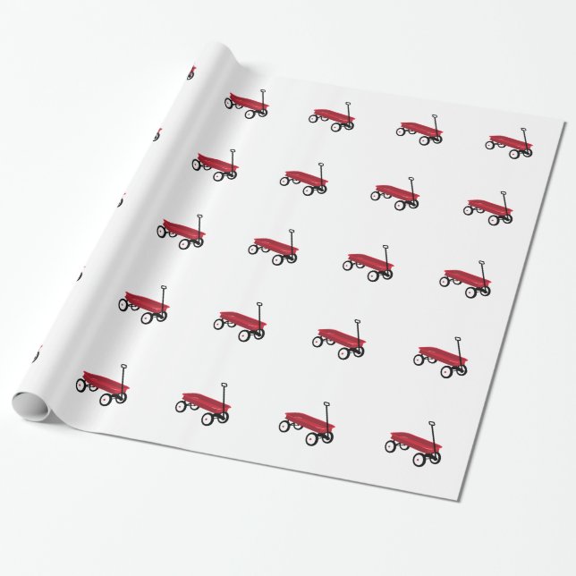 Papier Cadeau Wagon rouge (Déroulé)
