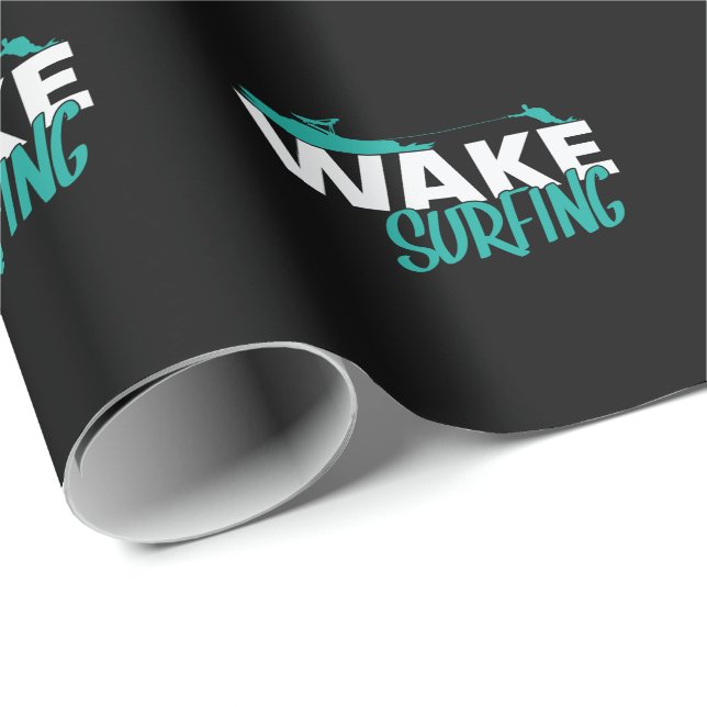 Papier Cadeau Wake surfing (Coin rond)