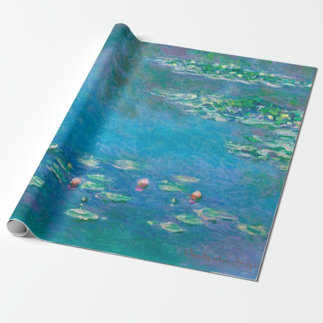 Papier Cadeau Water Lilies by Claude Monet (Déroulé)