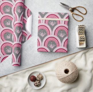 Papier Cadeau Watercolor Classic Pink Hand-drawn
