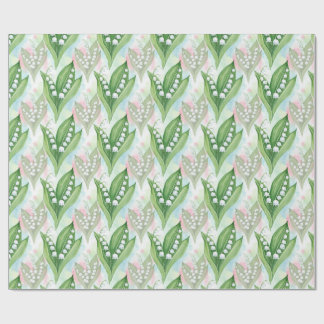 Papier Cadeau Watercolor Lily of the Valley Flowers