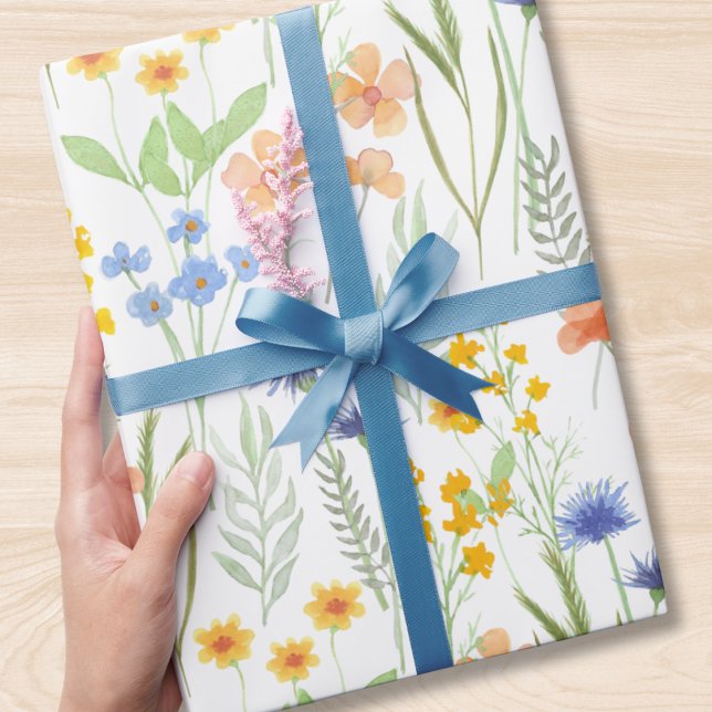 Papier Cadeau Watercolor Wildflower  (Créateur téléchargé)
