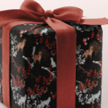 Papier Cadeau Watercolor Woodland Berries and Animals Christmas<br><div class="desc">Beautiful and elegant black Christmas wrapping paper features painted woodland berries and branches,  with cozy forest animals. Shop this store for coordinating holiday designs.</div>