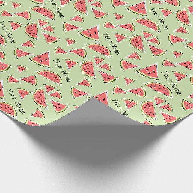 Papier Cadeau Watermelon Green Multi Name (Coin)