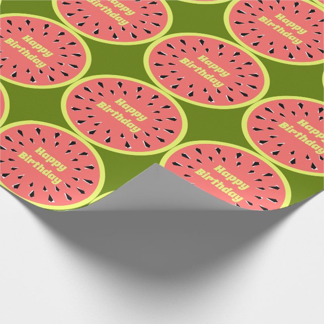 Papier Cadeau Watermelon rose Multi Joyeux Anniversaire (Coin)