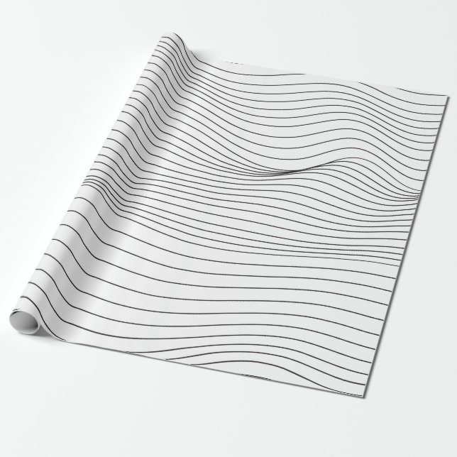 Papier Cadeau Wave Lines Motif Abstrait Arrière - plan.art, vagu (Déroulé)