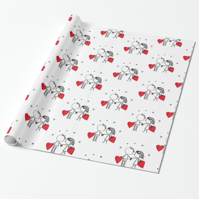 Papier Cadeau Wedding , day Valenine , love (Déroulé)