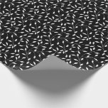 Papier Cadeau Wedding Wrapping Paper<br><div class="desc">Wrapping paper is shown with a lovely black and white floral leaf vine print. 
Customize this item or buy as is.





Stock Print
freepik.com</div>