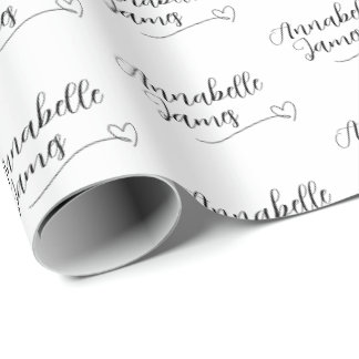 Papier Cadeau Wedding Wrapping Paper Couples Names Giftwrapping