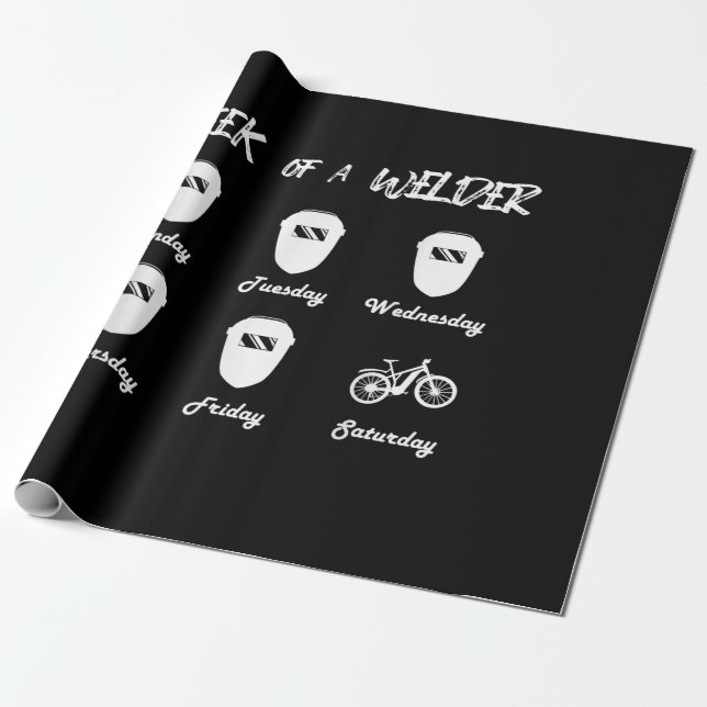 Papier Cadeau Week of a Bicycle Welder Cycling Locksmith Welding (Déroulé)