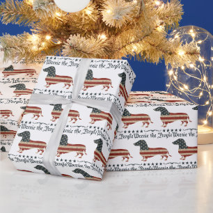 Papier Cadeau Weenie Le Peuple Dachshund 4 juillet