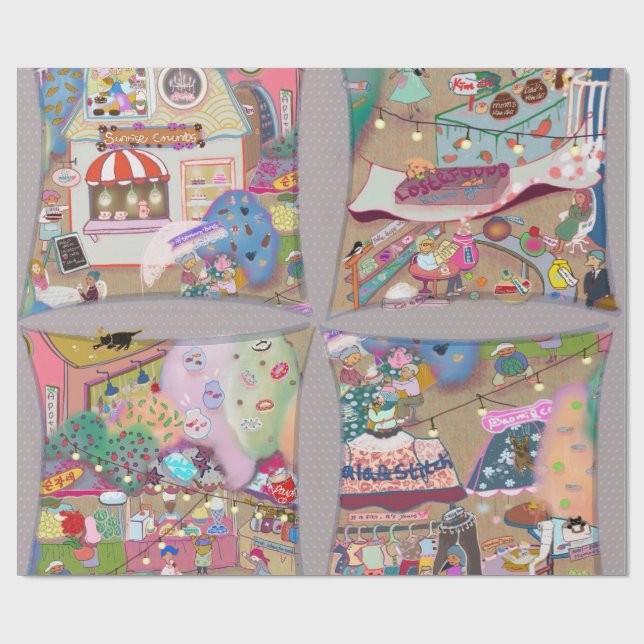 Papier Cadeau Welcome to My LALATOWN Wrapping Paper 1 (Plat)