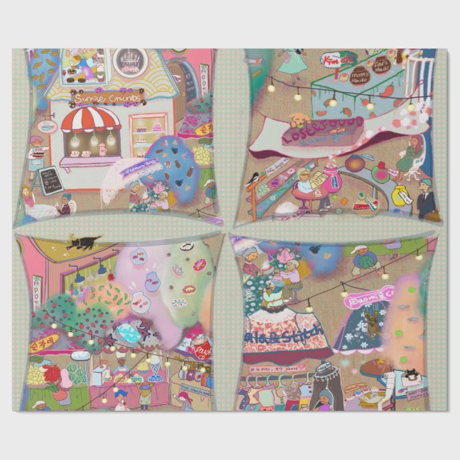 Papier Cadeau Welcome to My LALATOWN Wrapping Paper 3 (Plat)