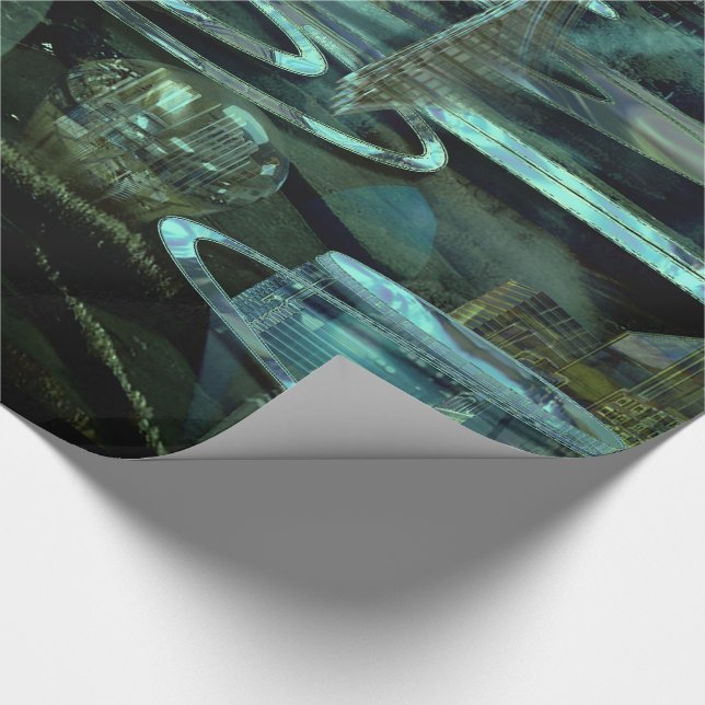 Papier Cadeau WelkPort Moderne Architect Ville Élégant    (Coin)