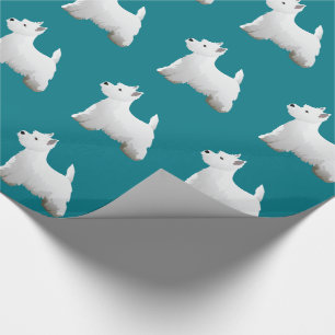 Papier Cadeau West Highland White Terrier Conception de base de