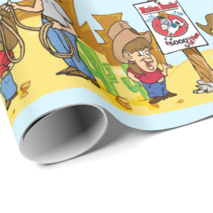 Papier Cadeau Western Cowboy Cowgirl Rodeo Mutton Bustin