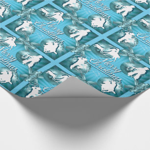 Papier Cadeau Western Cowboy Cowgirl Roping Cadeau de Noël