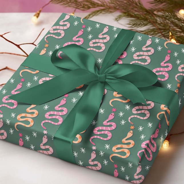 Papier Cadeau Western Cowgirl Desert Snakes Motif (Créateur téléchargé)