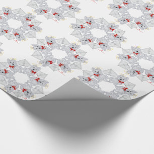 Papier Cadeau Westie Ange Flocon de Neige