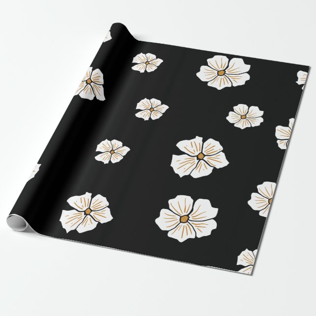 Papier Cadeau Whispers floraux : ZazzleWrapMagic Wraps exclusifs (Déroulé)